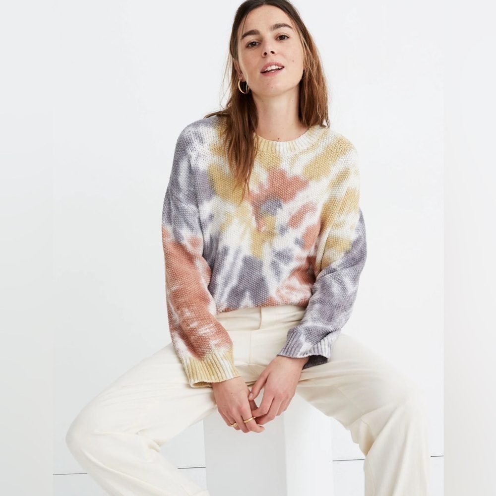 Madewell Tie Dye Westford Pullover Sweater